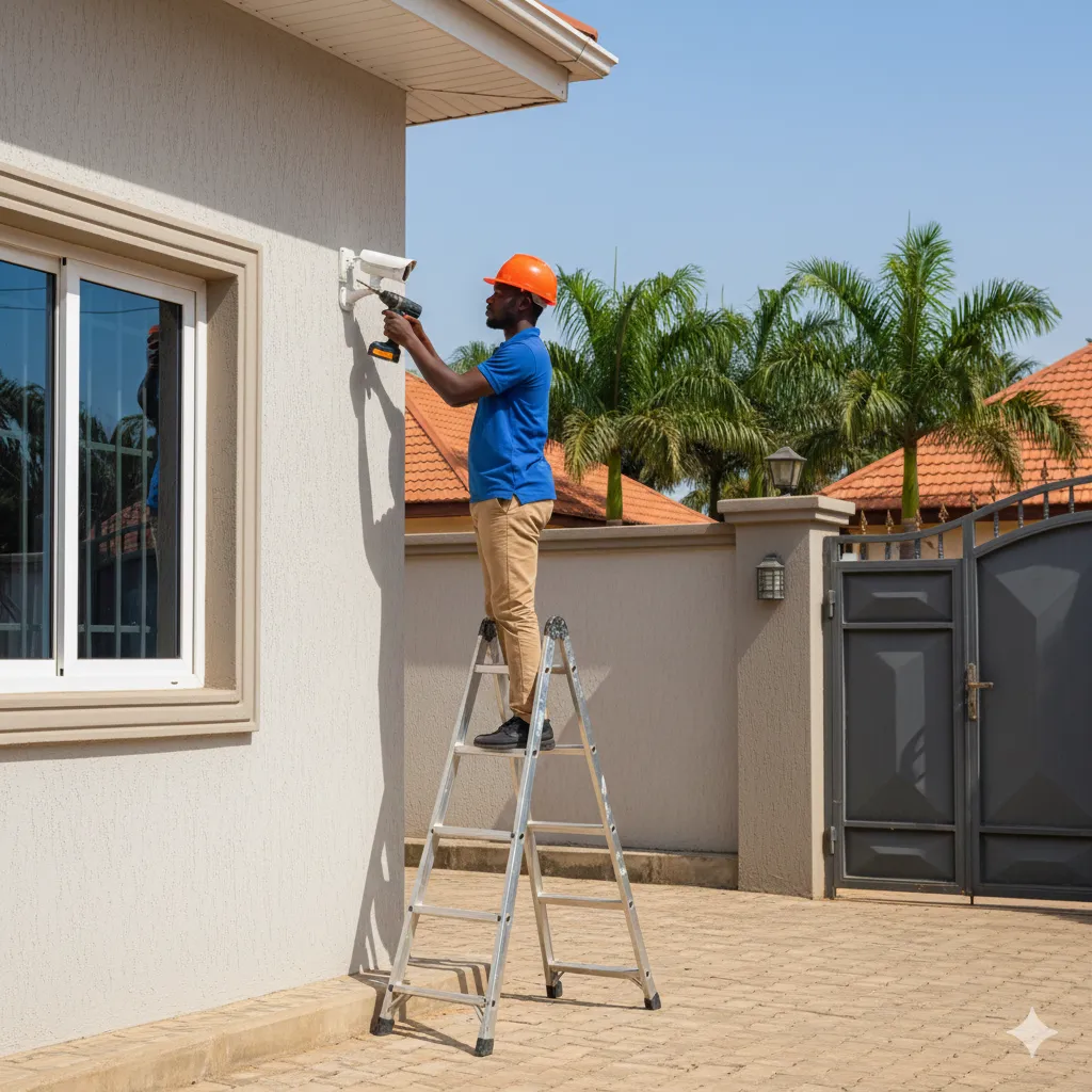 CCTV camera installation at a residential home in Nigeria by Cee Horizon