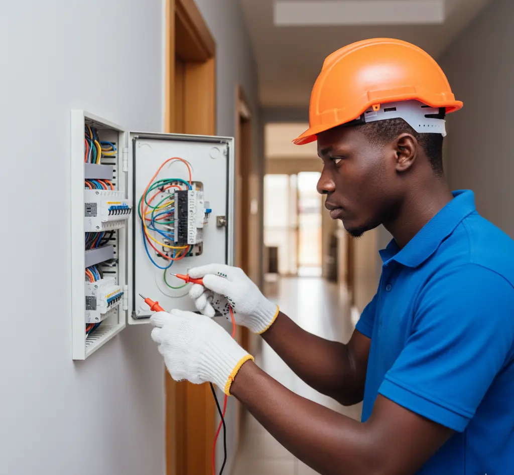Professional electrical wiring and maintenance at a Nigerian home by Cee Horizon