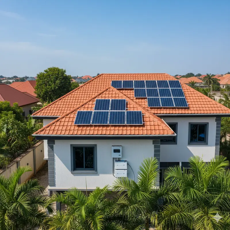 Completed residential solar installation in Nigeria by Cee Horizon