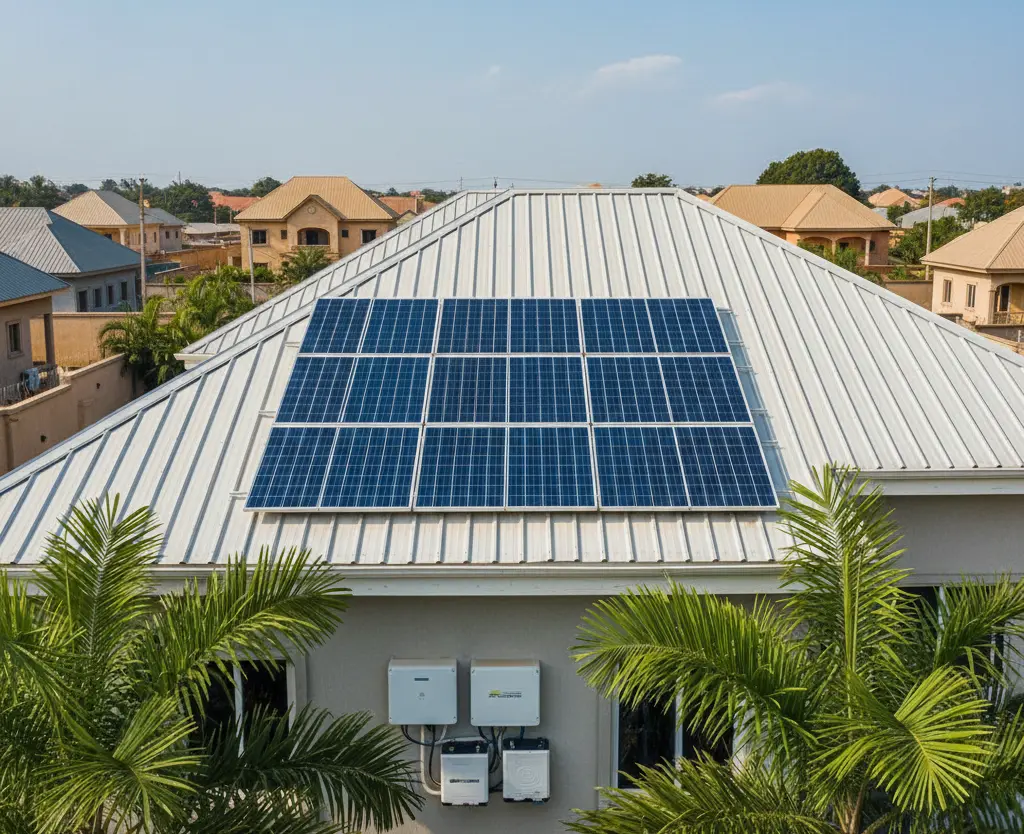 Completed residential solar installation in Nigeria by Cee Horizon